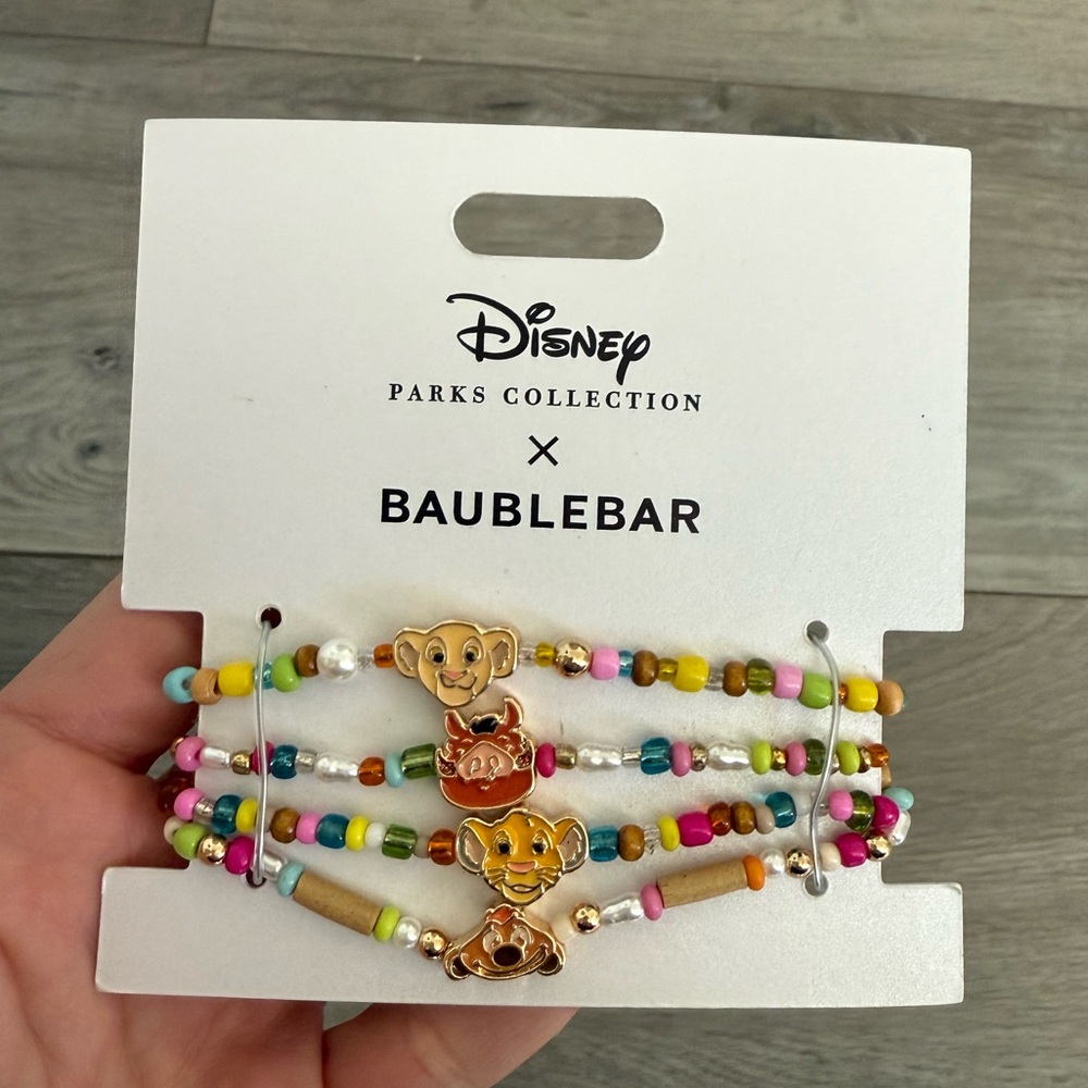BNWT Disney Parks x Baublebar Lion King bracelet set